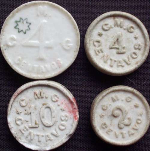 Coin - Portugal - Ceramic x 4 - Centavos