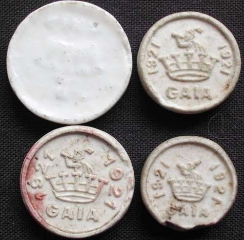 Coin - Portugal - Ceramic x 4 - Centavos
