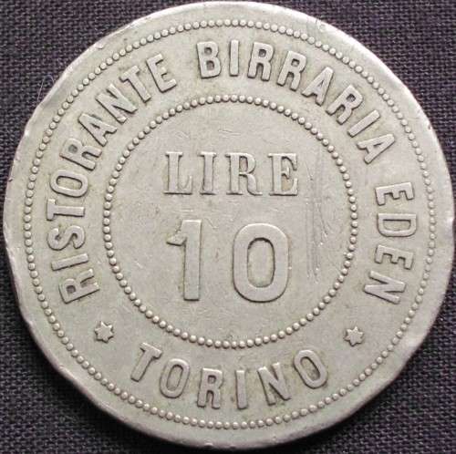 Token - Italy - Ristorante -10 Lire