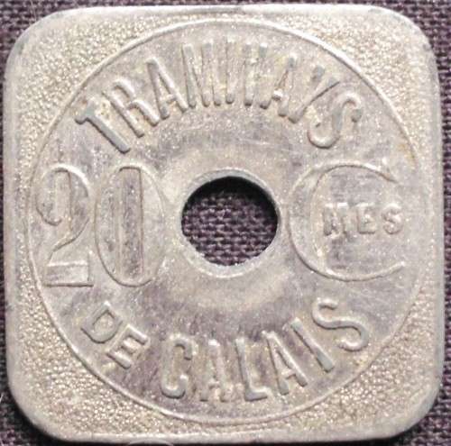 Token - De Calais Tramway - 20 Centimes