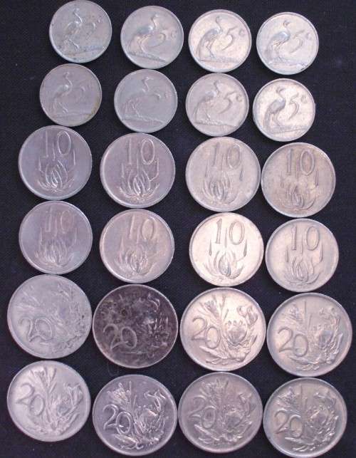 Coin - RSA x 32 - 5c/10c/20c - 70s/80s - A