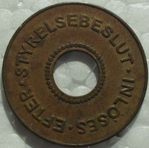 Token - Sweden Ferry - Brass - 22mm - Vintage