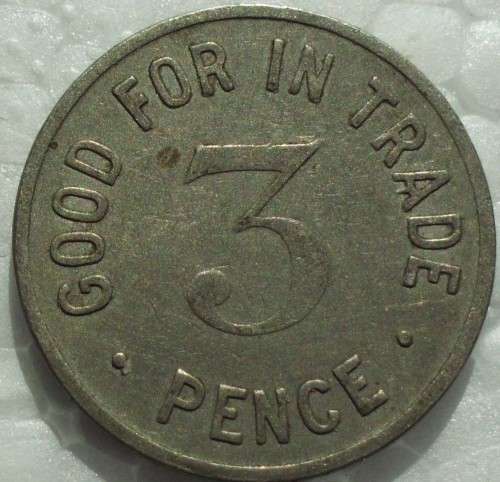 Token - Good For Trade - 3 Pence - UK  - Vintage