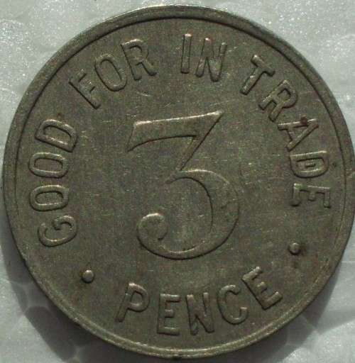 Token - Good For Trade - 3 Pence - UK  - Vintage