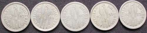 Coin - Southern Rhodesia - 3D x 5 - B