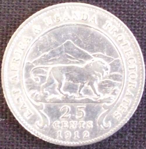 Coin - East Africa - 25 Cents 1912 - Unusual Error