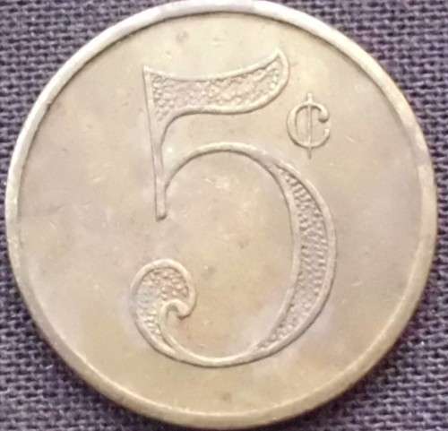 Token - Unknown 5 Cents - Brass