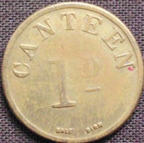 Token - Canteen - UK - 1 Penny
