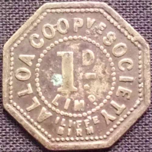 Token - Alloa Co-Op - Scotland - 1883