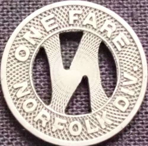 Token - Virginia Railways, Norfolk Route