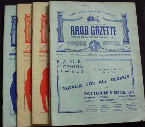 Booklets - ROAB Masonic - Rules, Gazettes, etc