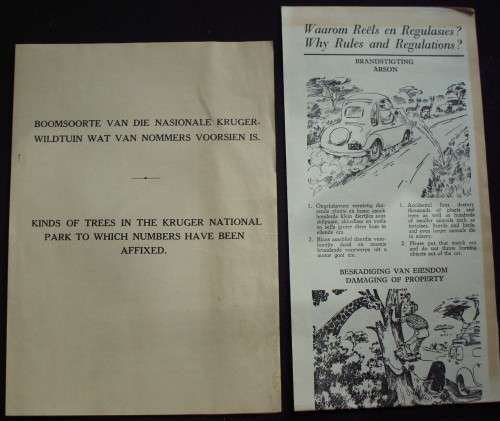 Caltex Map Set - Kruger National Park - Vintage