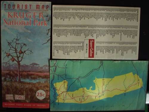 Caltex Map Set - Kruger National Park - Vintage