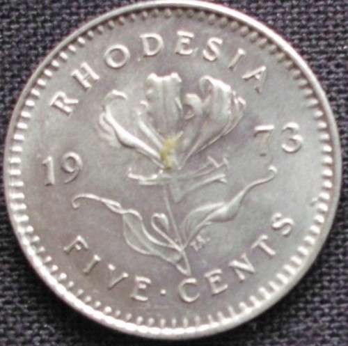 Coin - Rhodesia - 5 cents - 1973 - UNC