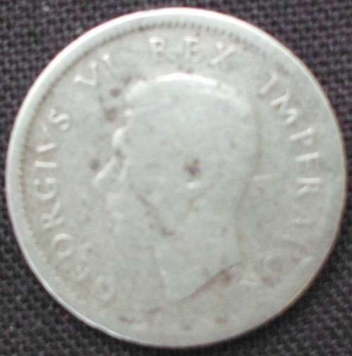 Coin - RSA - Sixpence - 1938 - Used