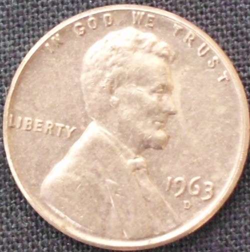 Coin - USA - 1 Cent Lincoln - 1963D