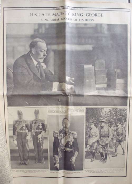 Newspaper - The Times - London - 1936 - + Insert George V