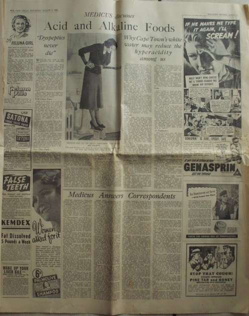Newspaper - The Weekend Argus - 1939 - WW2