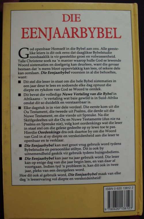 Bible - Die Eenjaar Bybel - 1989