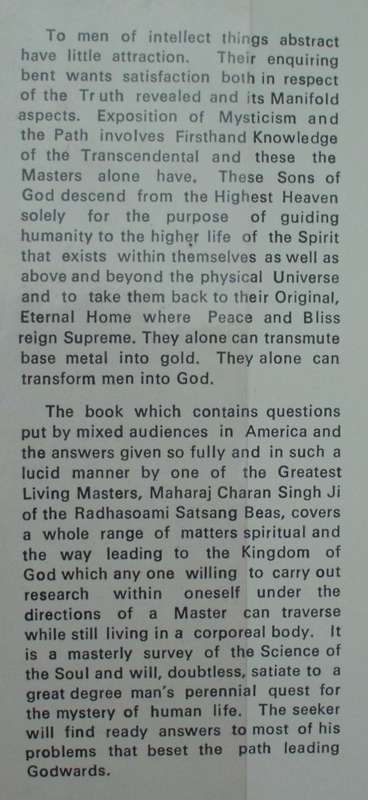 Bible/Religious Book - The Master Answers - Maharajah Singh - 1976