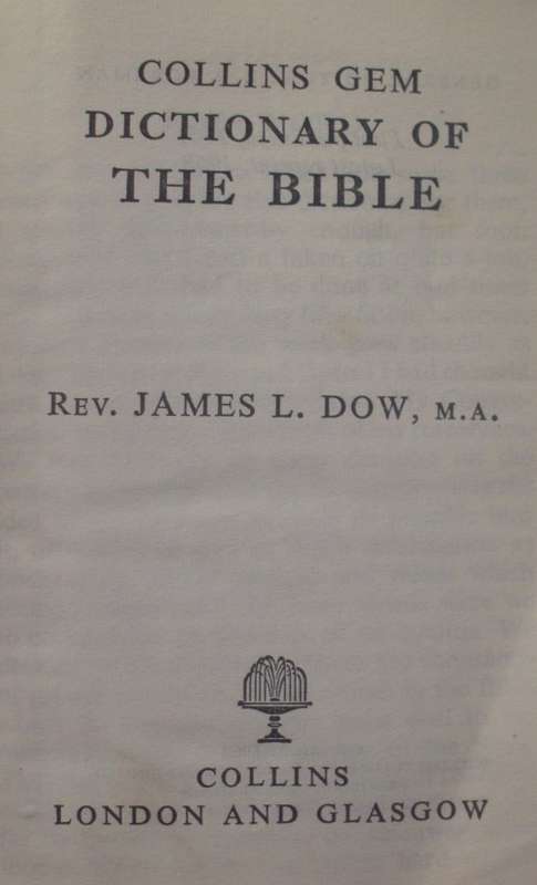 Bible - The Bible Dictionary - Pocket - 1968