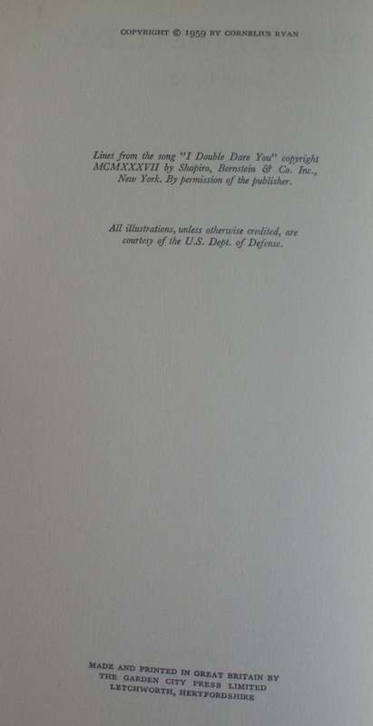 Book - The Longest Day - Cornelius Ryan - 1960 - 1st Ed