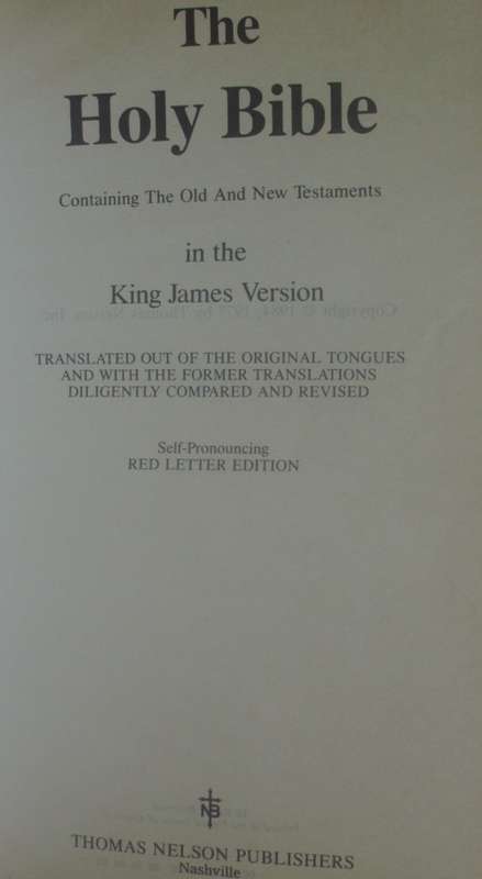 Bible - The Holy Bible - KJV - 1984