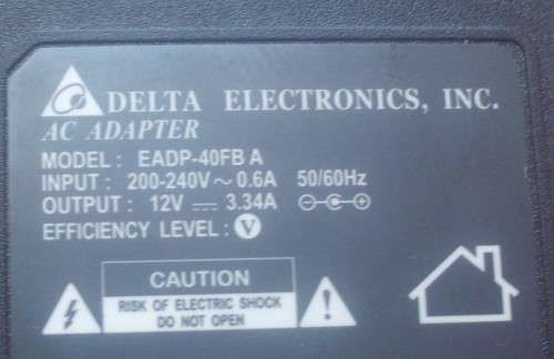 AC Adapter - Delta Electronics - 12V 3.34A Output - EADP-40FB A [A]