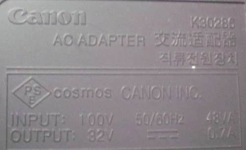 Charger - Canon Canoscan 8800F - K30286