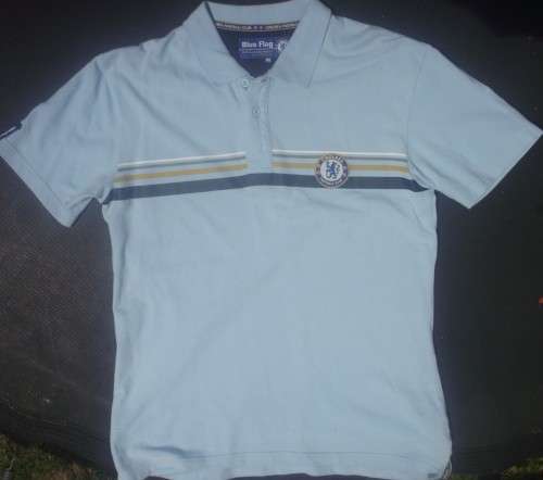 Polo Shirt - Chelsea FC - Light Blue - Official - Vintage