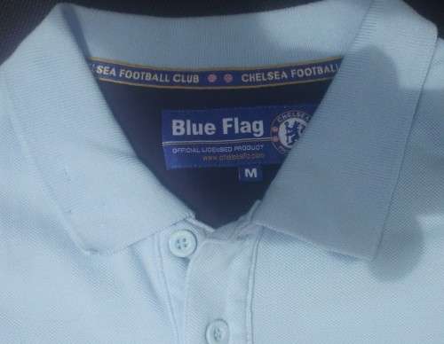Polo Shirt - Chelsea FC - Light Blue - Official - Vintage