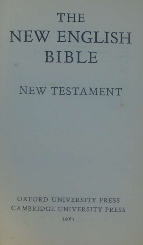 Bible - The New English Bible - New Testament - 1961
