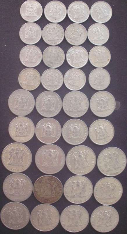 Coin - RSA x 36 - 5c/10c/20c - 80s - BZ