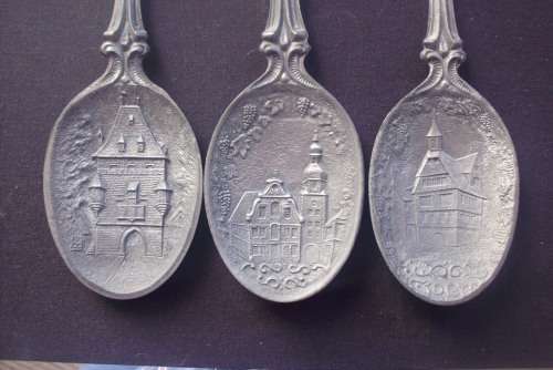 Spoons x 3 - Germany - Frieling-Zinn  Pewter - 1979/80/81 - Excellent