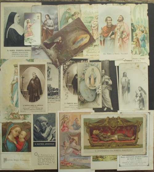 Bible Cards/Bookmarks x 20 - Italy - Catholic - Vintage