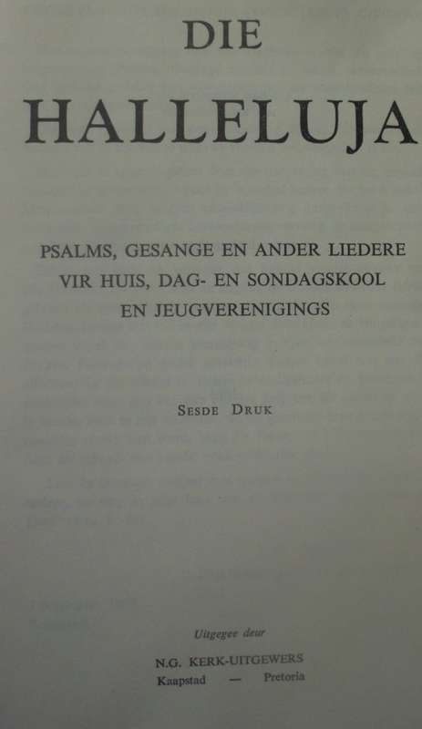 Bible/Songbook - Die Halleluja - 1965