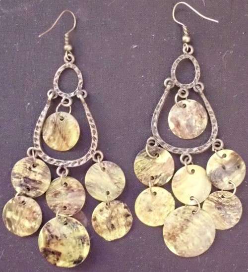 Costume Jewellery - Earrings - Brass Colour - Vintage