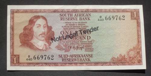 Banknote - R1 T.W.De Jongh 2nd issue EF