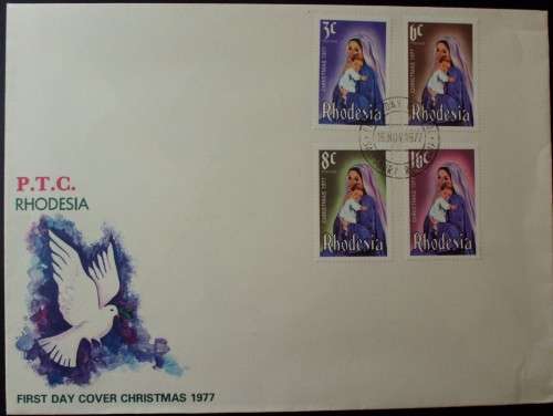 FDC - Rhodesia - PTC - Christmas 1977