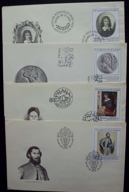 FDC - Csechoslovakia x 4 - A - Mint
