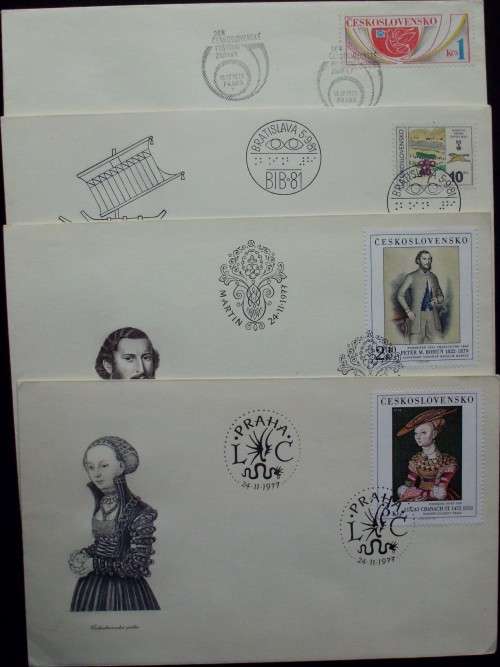 FDC - Csechoslovakia x 4 - B - Mint