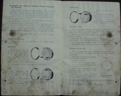 Owners Manual - Peugot 403 - Very Scarce