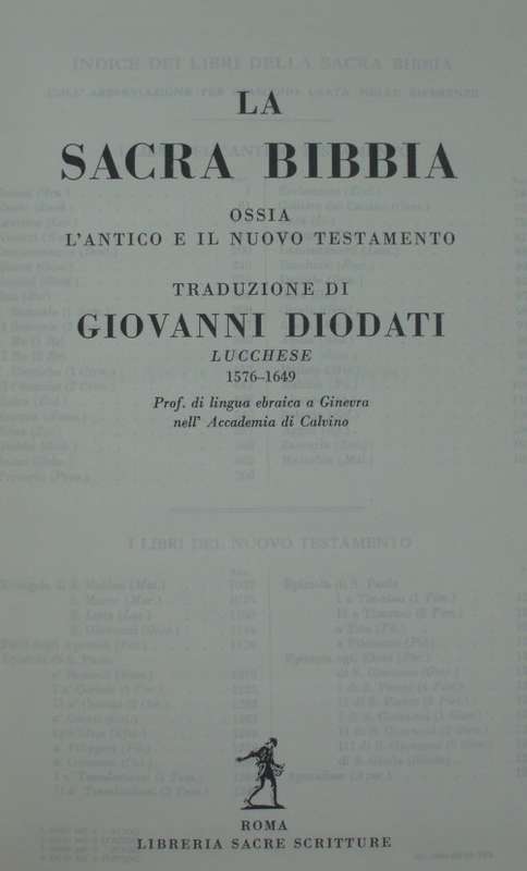 Bible - La Sacra Bibbia - Giovanni Diodati - 1988