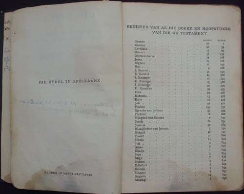 Bible - Die Bybel - 1933 - Extremely Rare!
