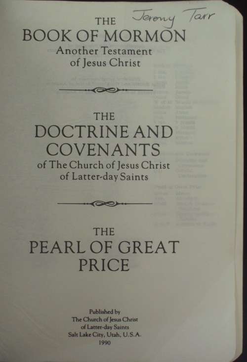 Bible - Book Of Mormon - Pearl Of Great Price - 1990  2 Extra Cards]