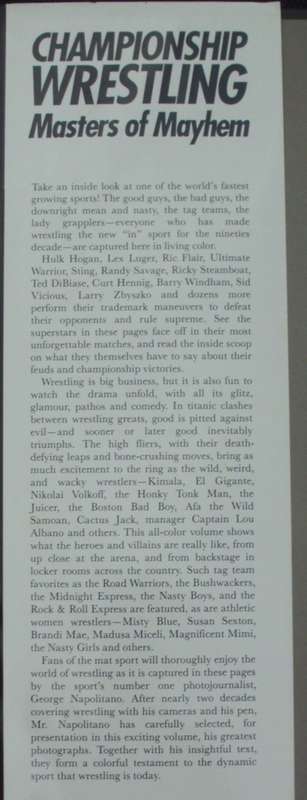 Book - Championship Wrestling - Masters Of Mayhem - 1991