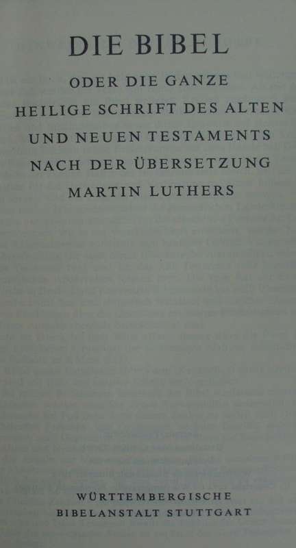 Bible - Die Bibel - German - 1972