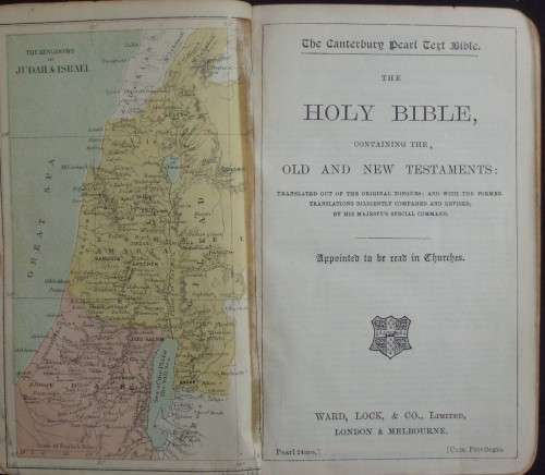 Bible - The Holy Bible - KJV - Canterbury Text - Undated - Scarce