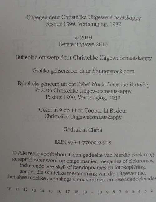 Bible - Die Stiltetyd Bybel Vir Jongmense - 2010