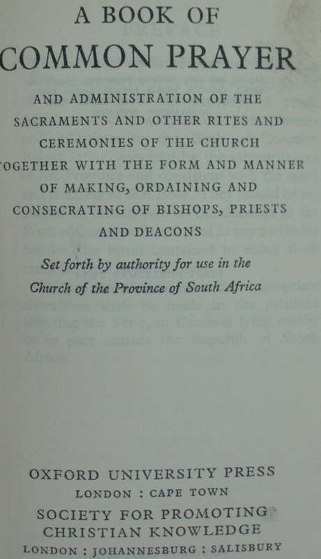 Bible - The Book of Common Prayer - 1963
